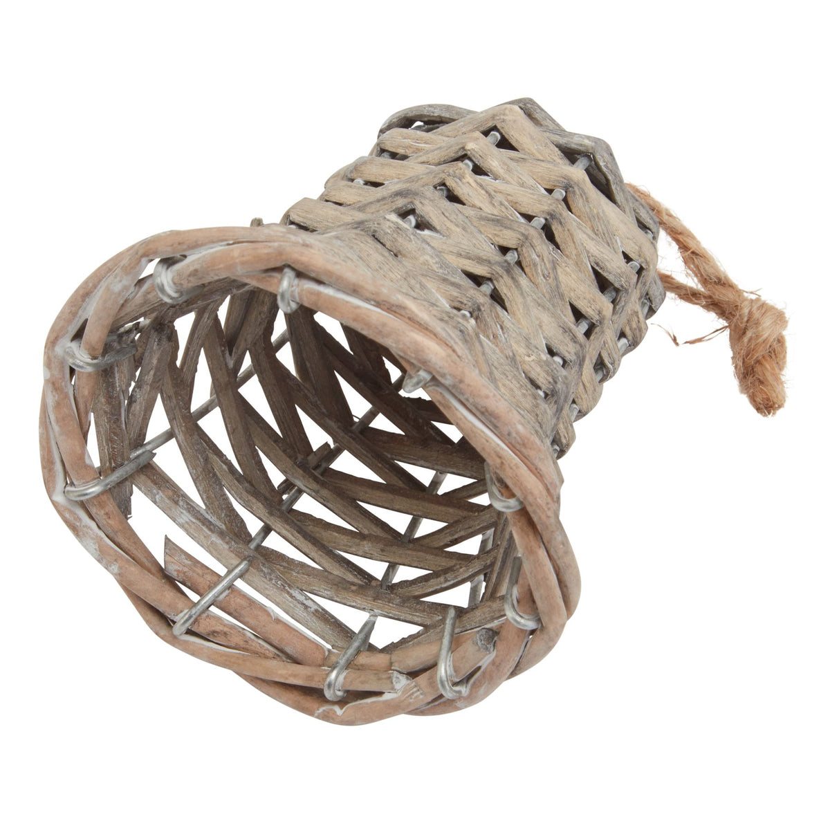 The Noel Collection Small Wicker Bell Decoration 8 cm