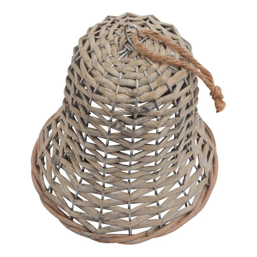 The Noel Collection Large Wicker Bell Decoration 15 cm