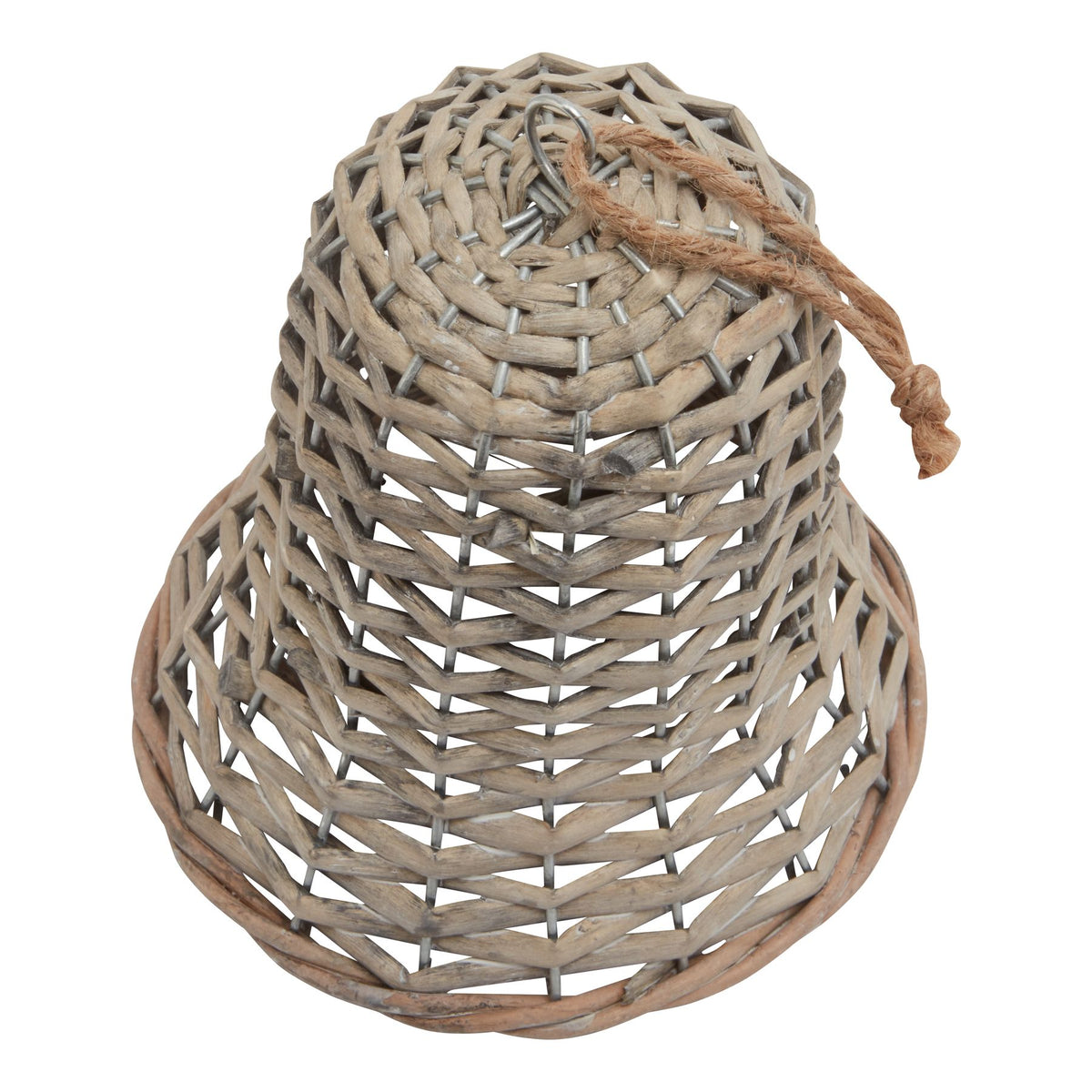 The Noel Collection Large Wicker Bell Decoration 15 cm