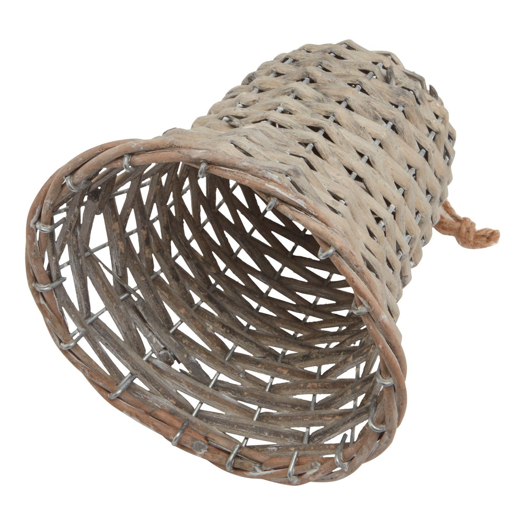 The Noel Collection Large Wicker Bell Decoration 15 cm