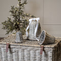 The Noel Collection Large Wicker Bell Decoration 15 cm
