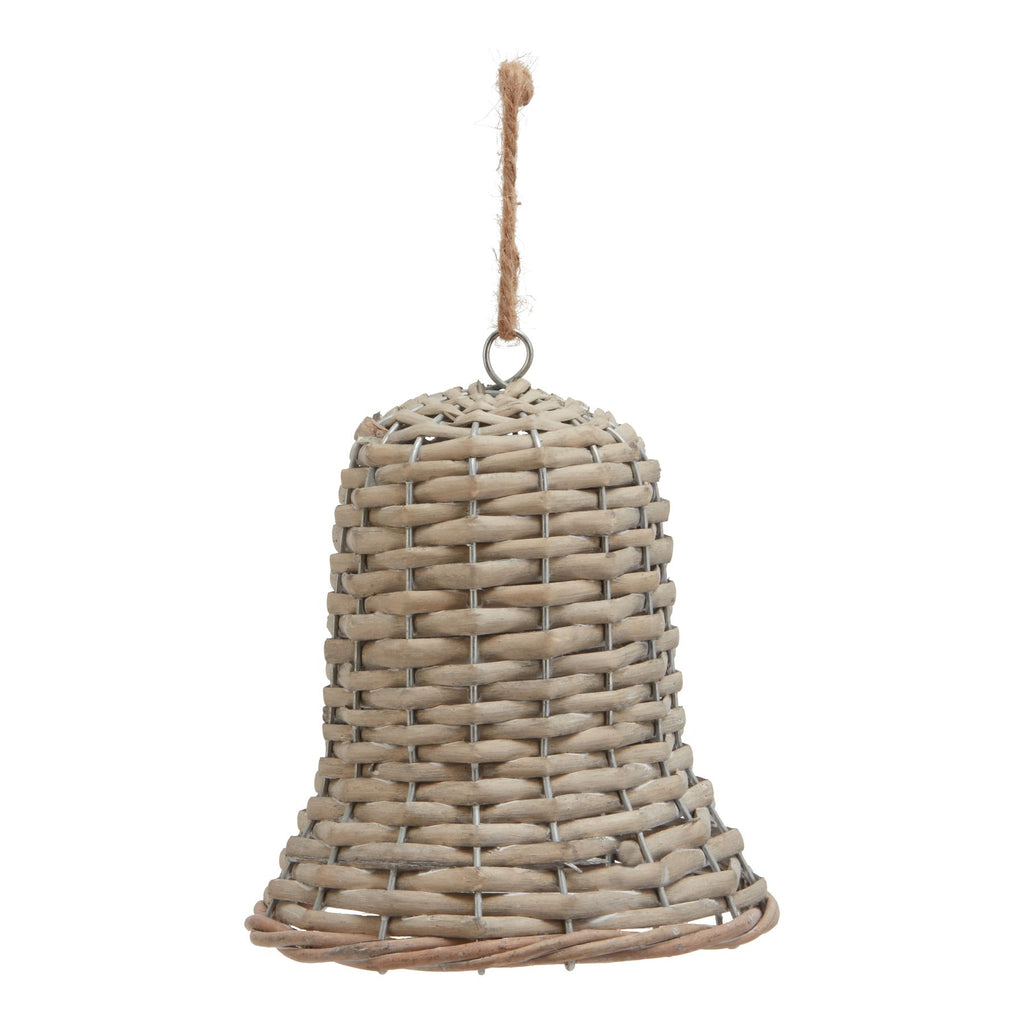 The Noel Collection Large Wicker Bell Decoration 15 cm