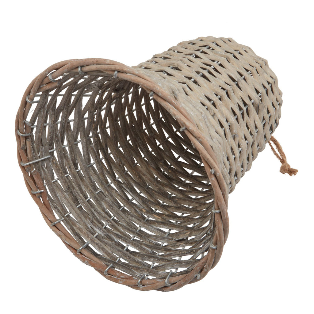 The Noel Collection Extra Large Wicker Bell Decoration 20 cm