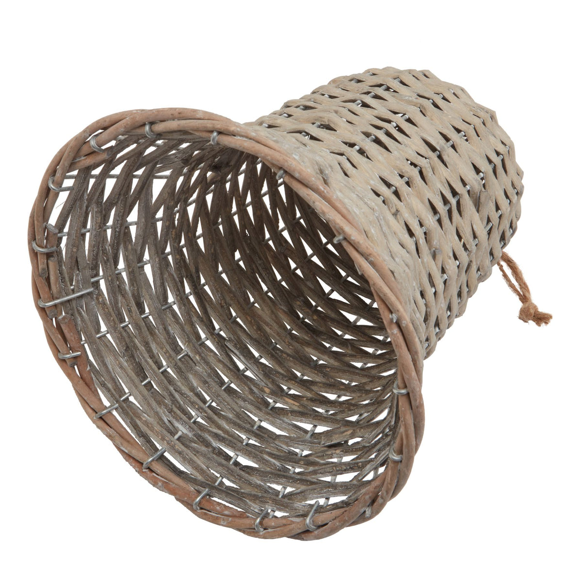 The Noel Collection Extra Large Wicker Bell Decoration 20 cm