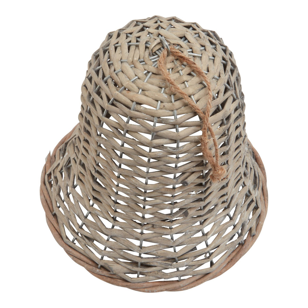 The Noel Collection Extra Large Wicker Bell Decoration 20 cm