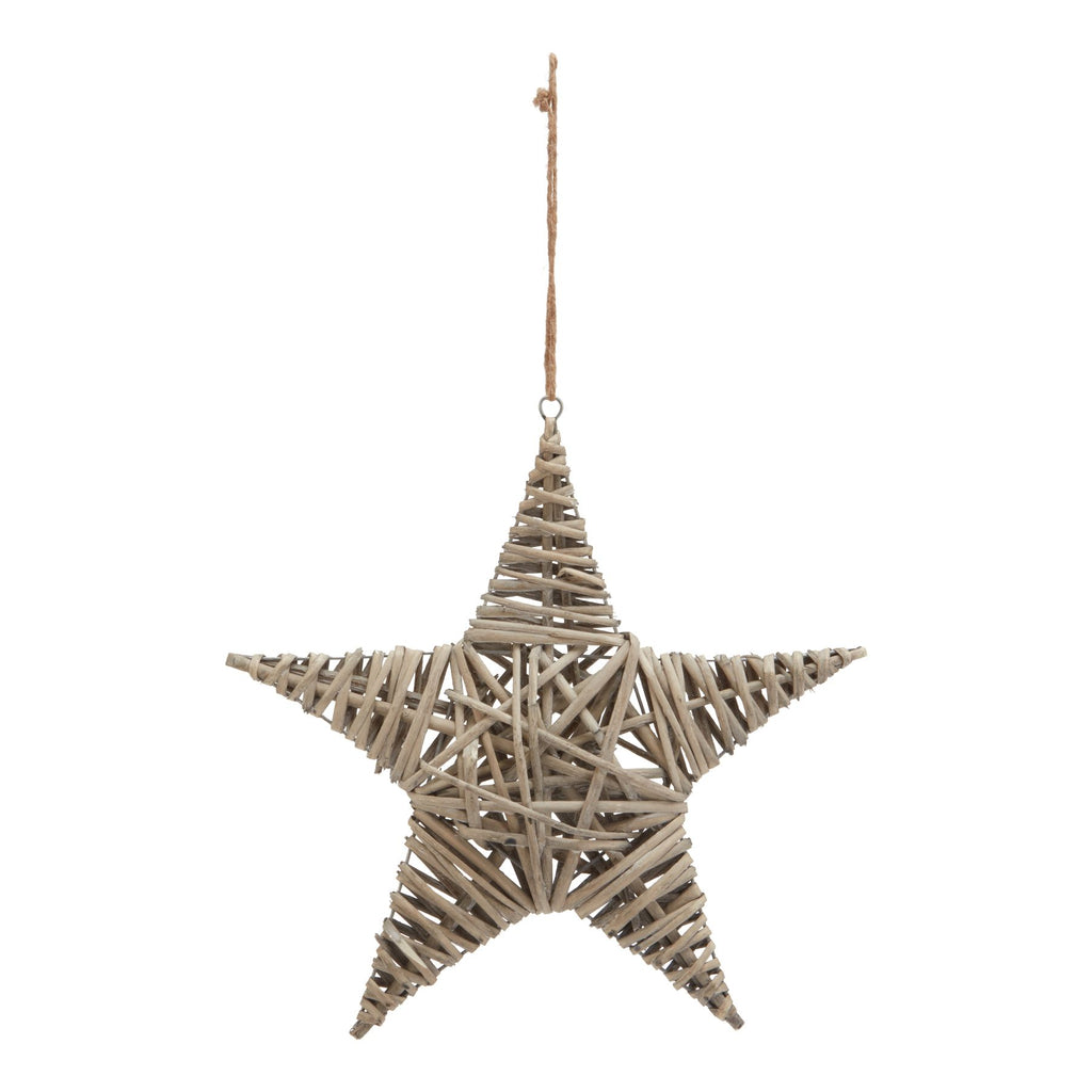 The Noel Collection Large Wicker Star Decoration 42 cm