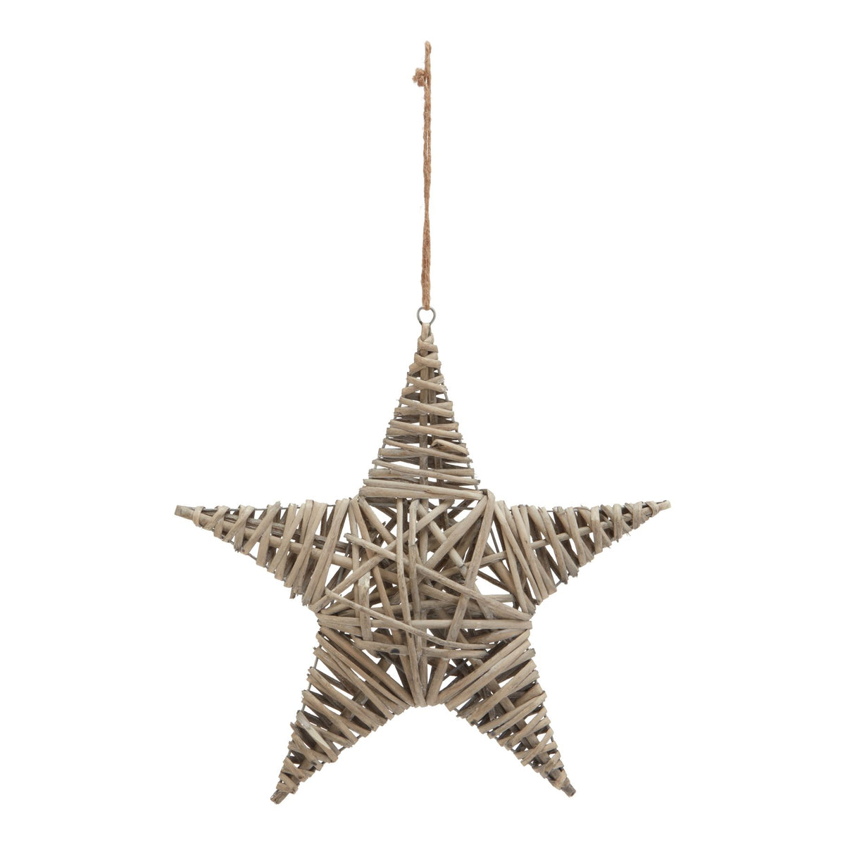 The Noel Collection Large Wicker Star Decoration 42 cm