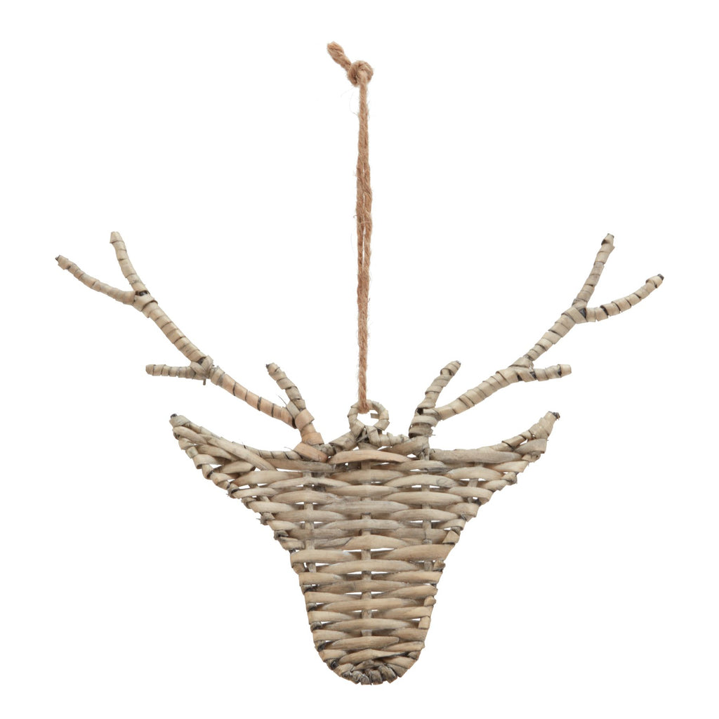 The Noel Collection Wicker Hanging Reindeer 19 cm