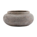 Siena Brown Round Ribbed Planter 41 cm