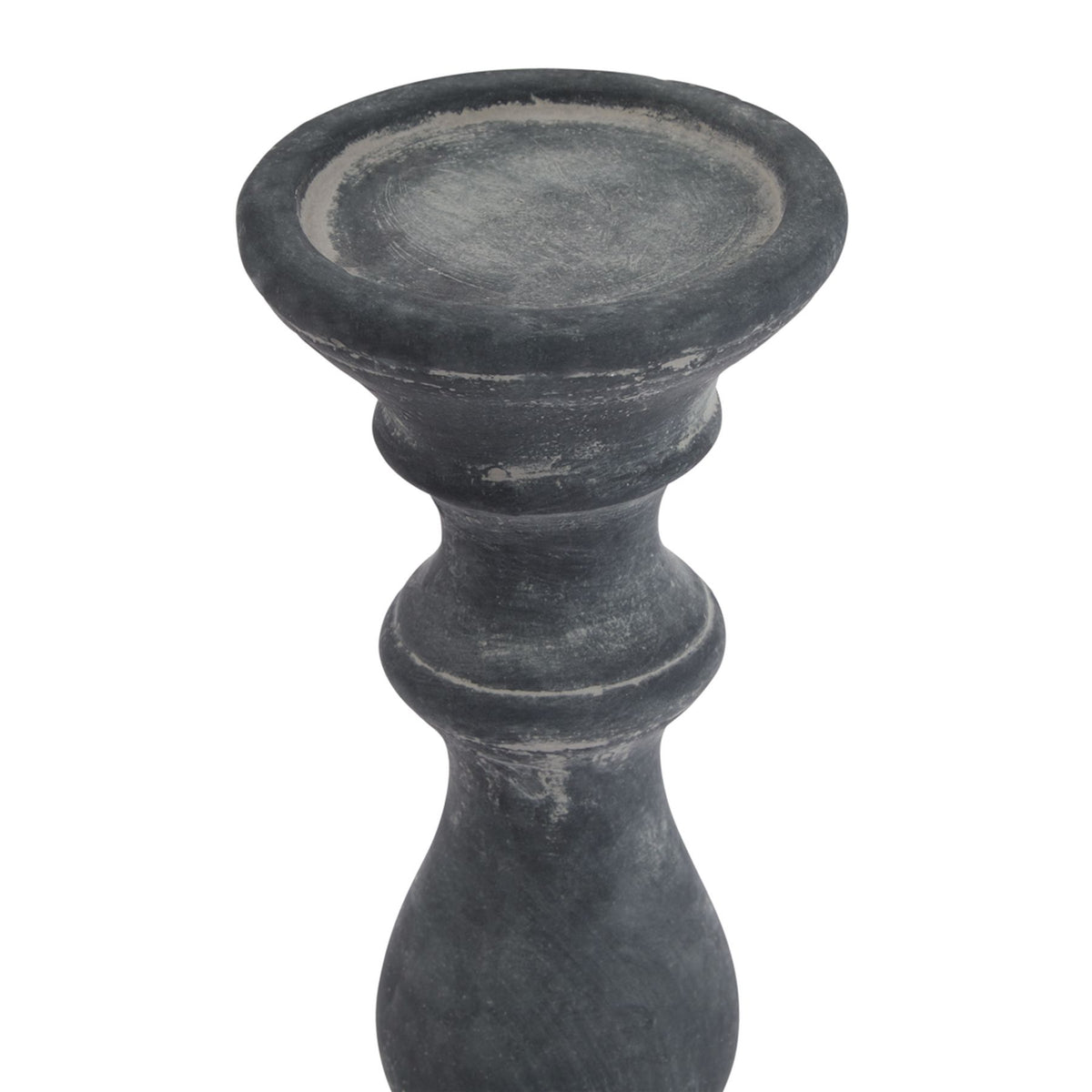 Amalfi Grey Column Candle Holder 30 cm