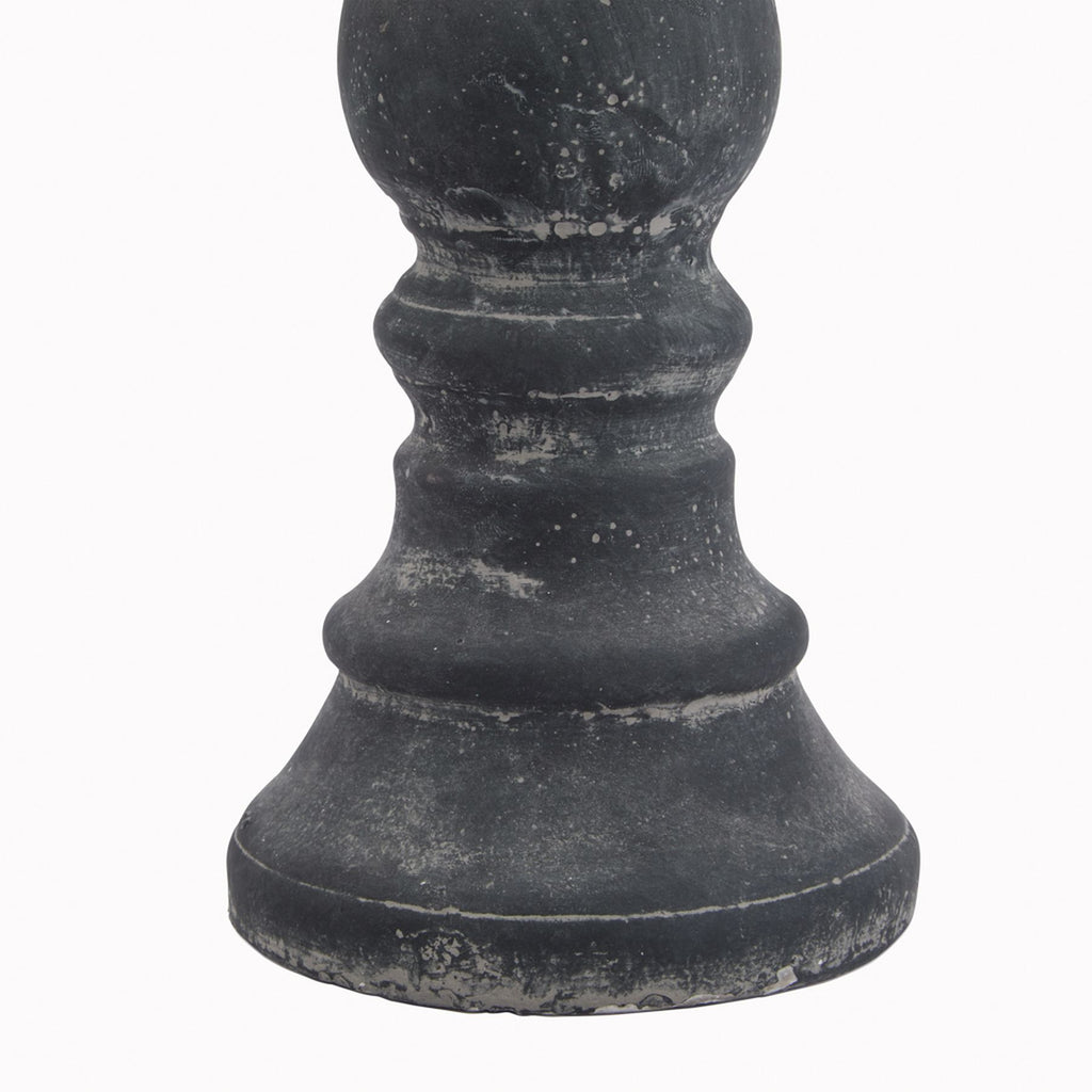 Amalfi Grey Column Candle Holder 30 cm