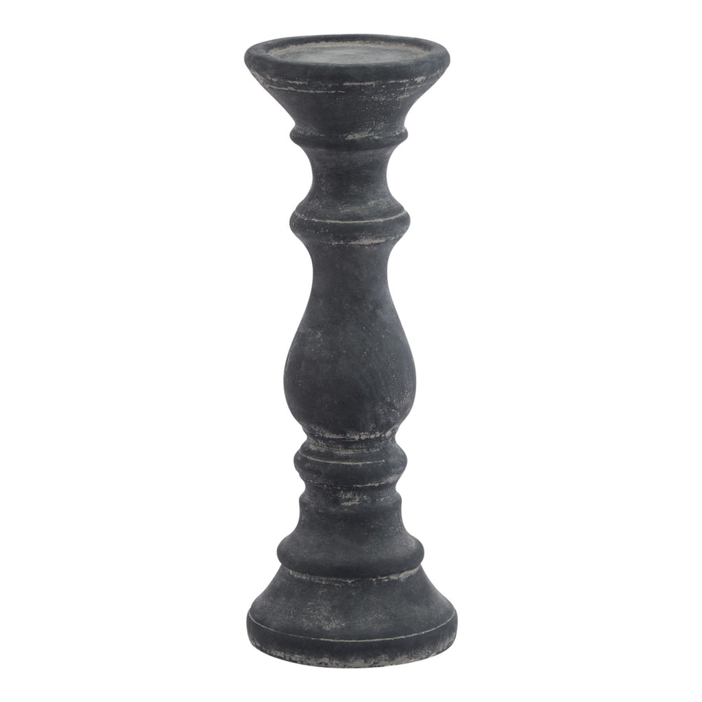 Amalfi Grey Column Candle Holder 30 cm