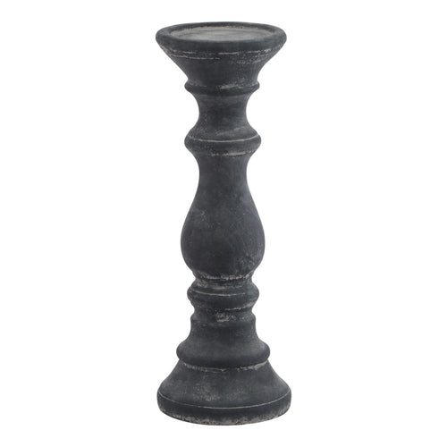 Amalfi Grey Column Candle Holder 30 cm
