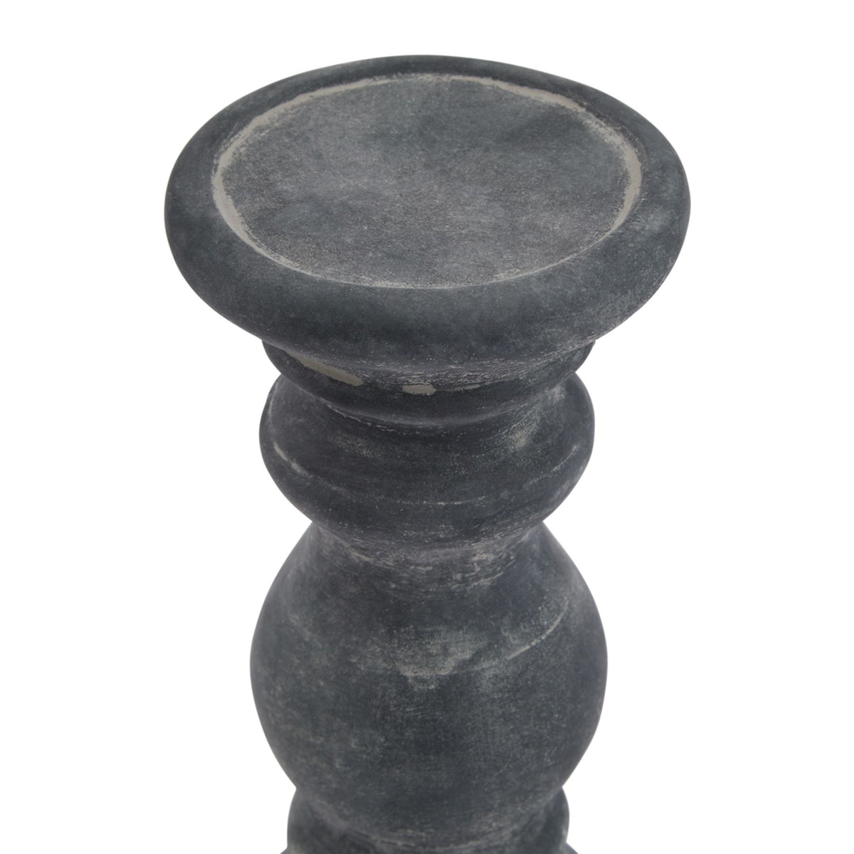 Amalfi Small Grey  Column Candle Holder 20 cm