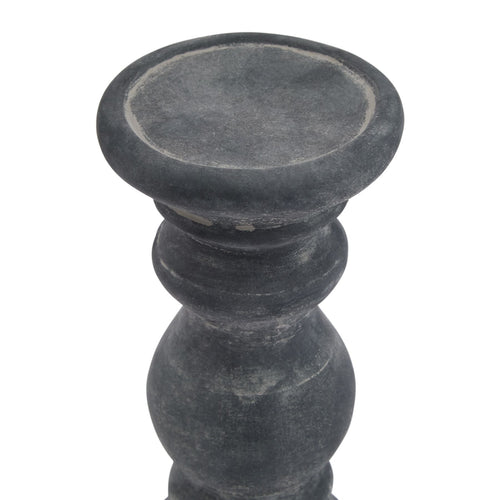 Amalfi Small Grey  Column Candle Holder 20 cm