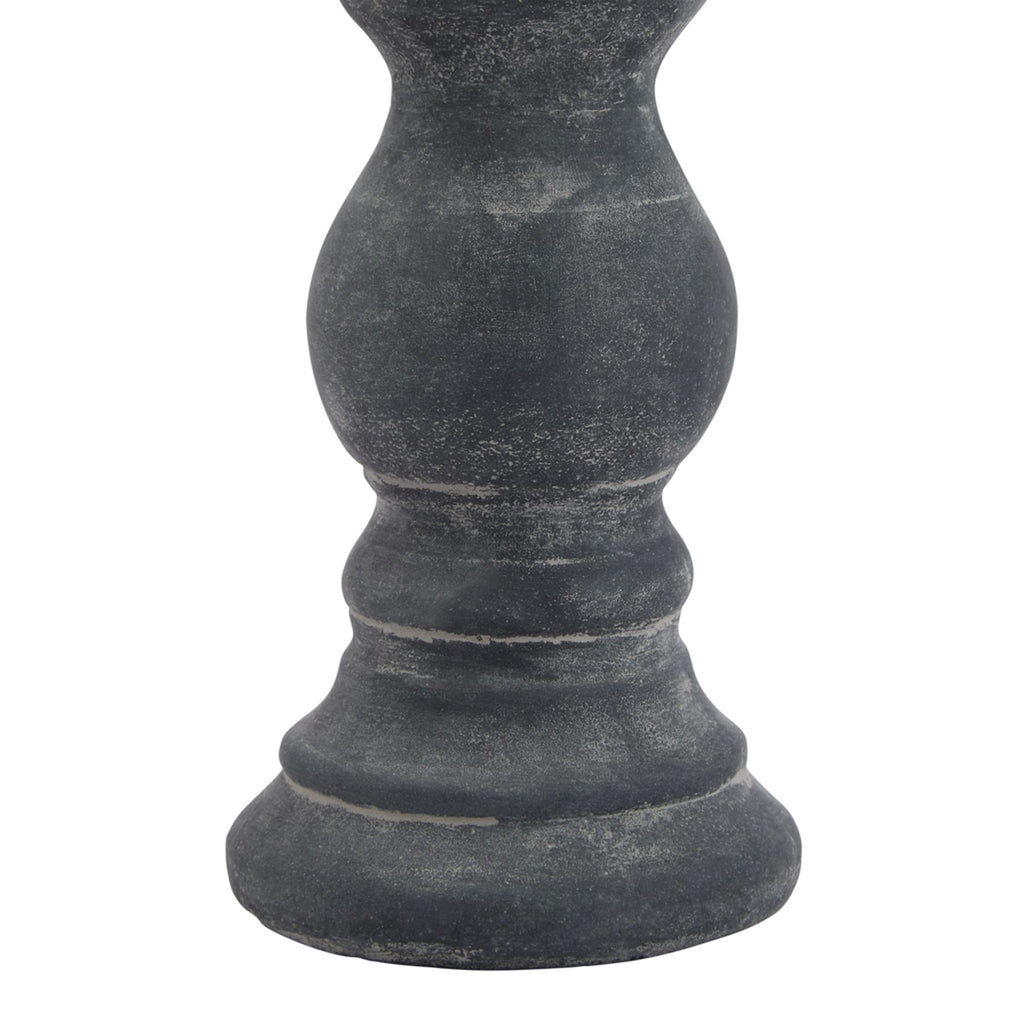 Amalfi Small Grey  Column Candle Holder 20 cm