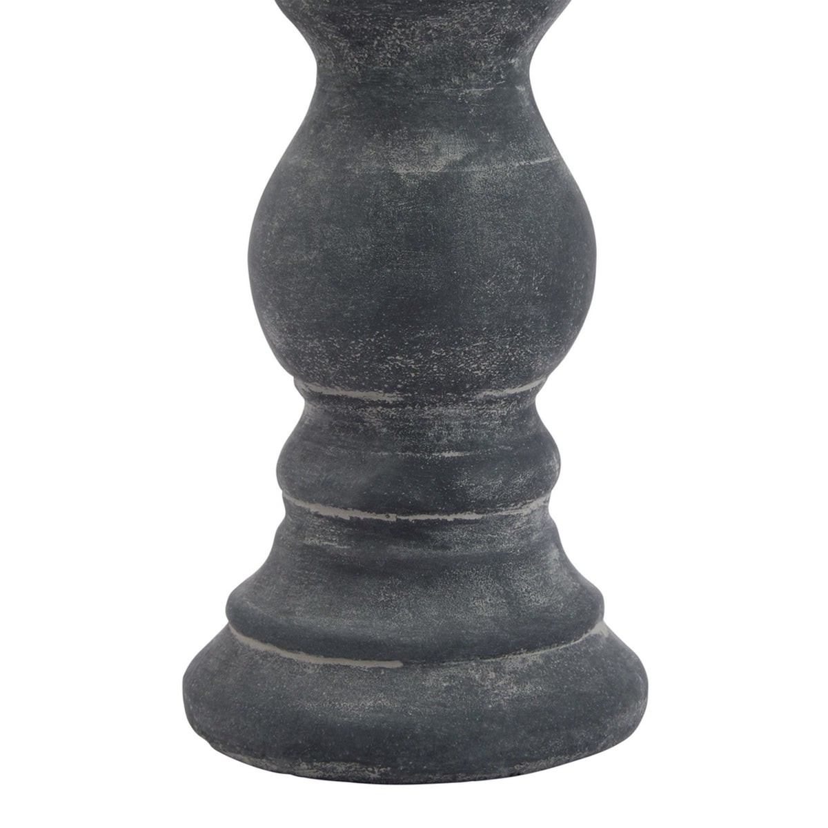 Amalfi Small Grey  Column Candle Holder 20 cm
