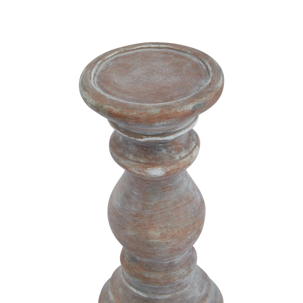 Siena Small Brown  Column Candle Holder 20 cm