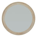 Washed Wood Round Framed Large Mirror 120 cm