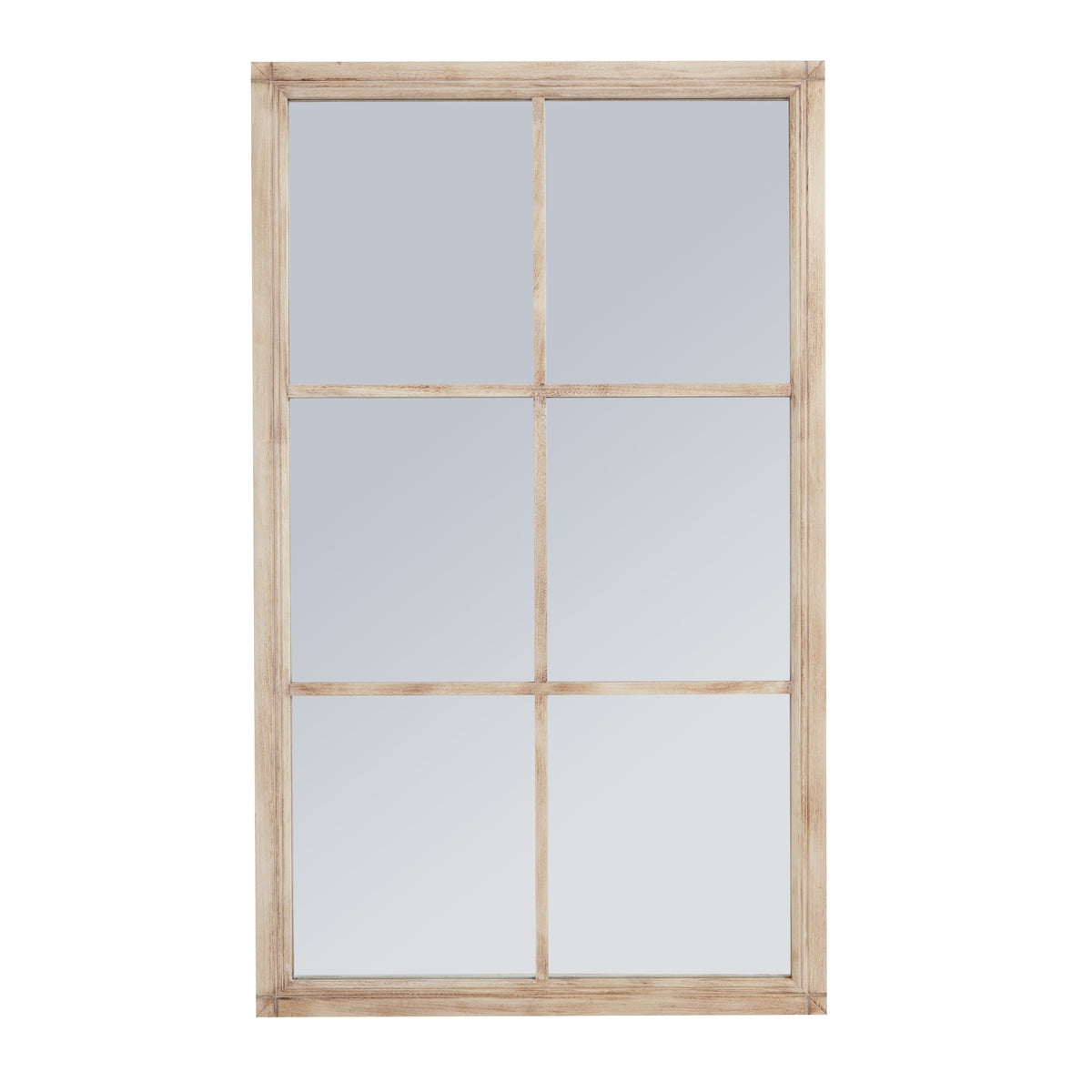 Washed Wood Large Window Mirror 150 cm