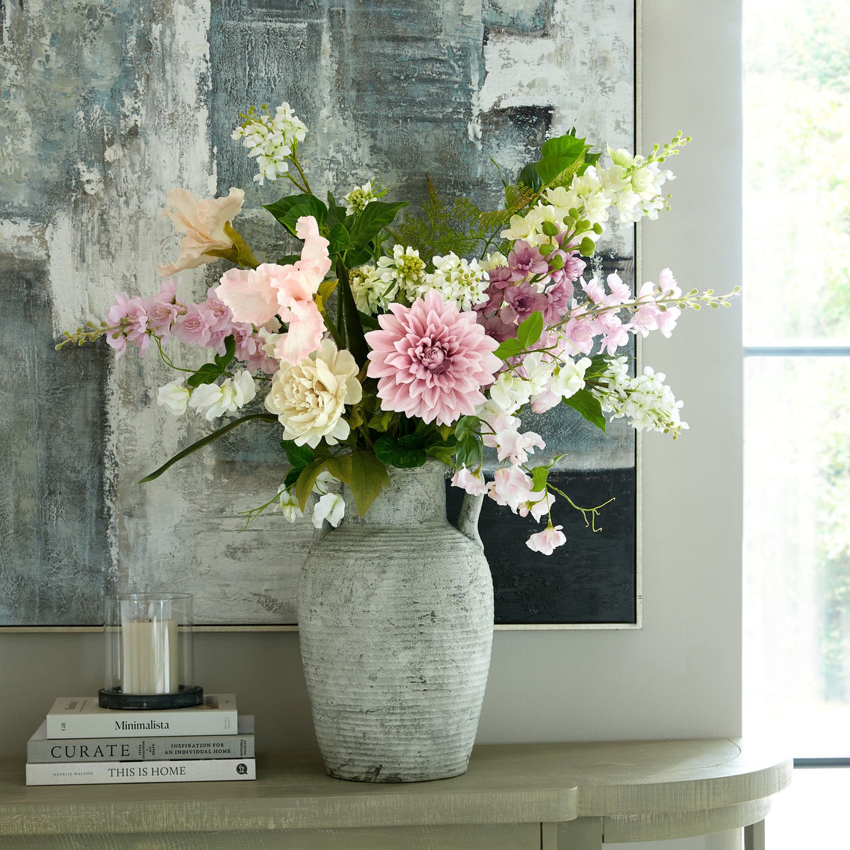 The Natural Garden Collection White Sweetpea Stem 61 cm