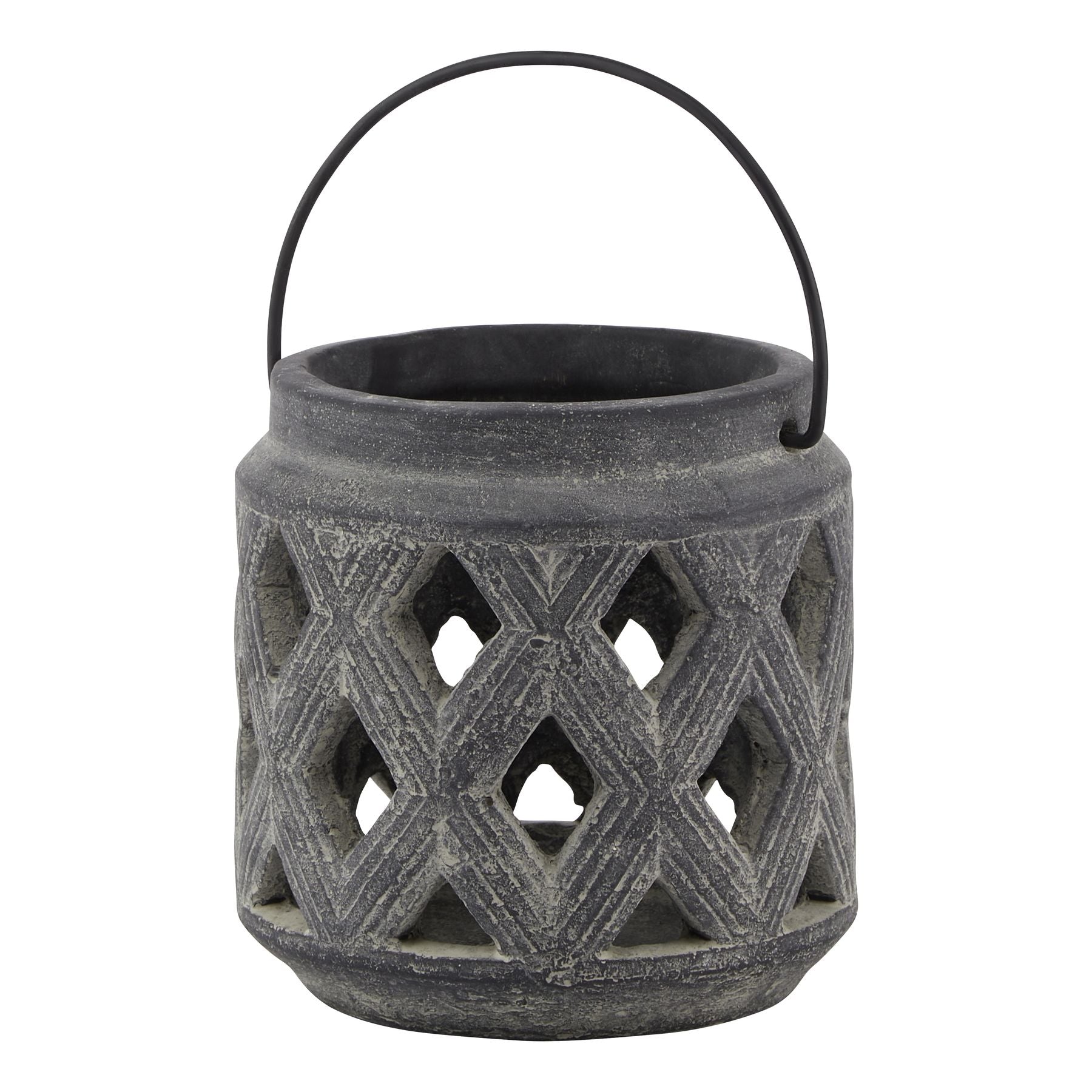 Nova Amalfi Grey Lattice Lantern