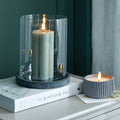 Aurora Amalfi Grey Large Hurricane Lantern