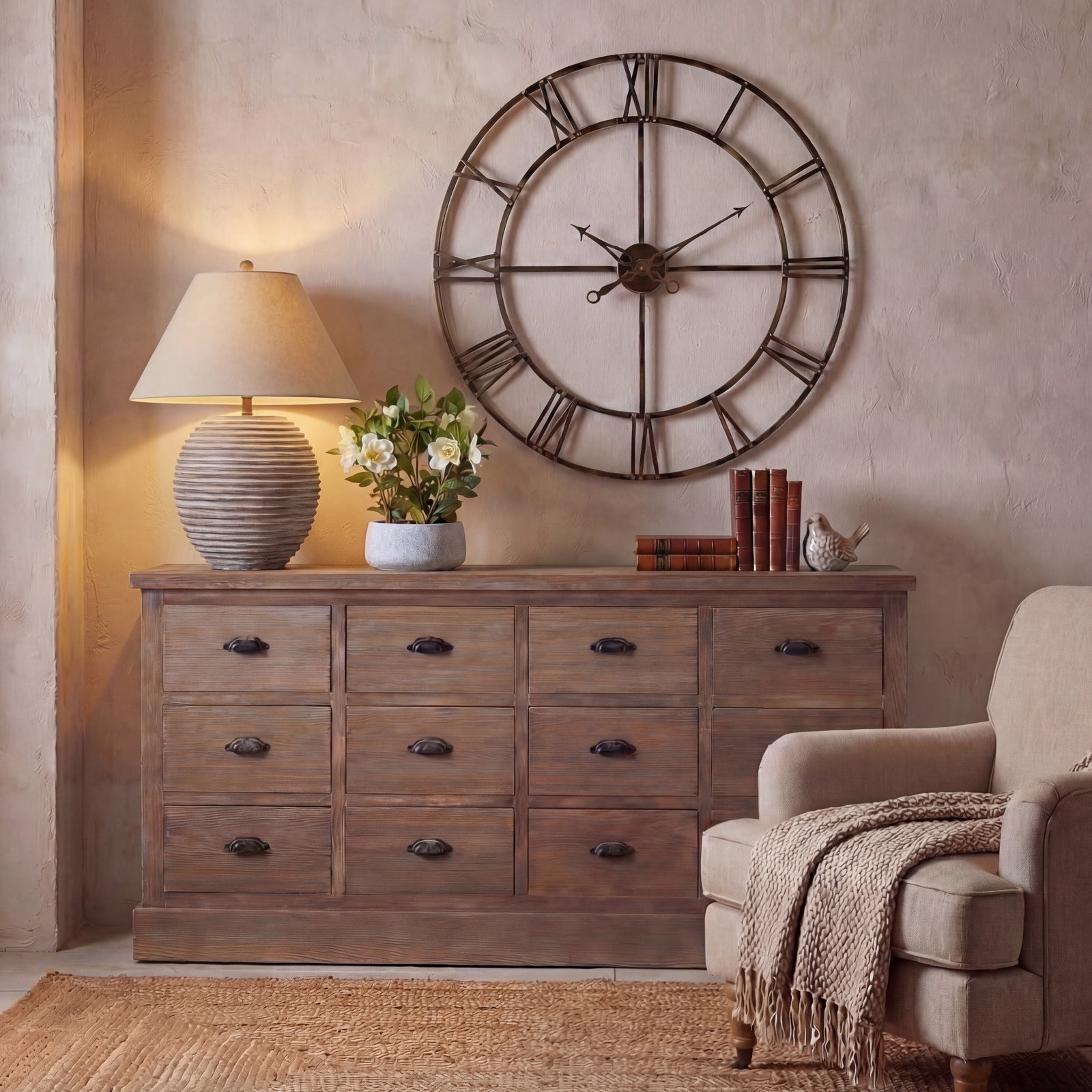 Lumen Saturn Table Lamp With Linen Shade