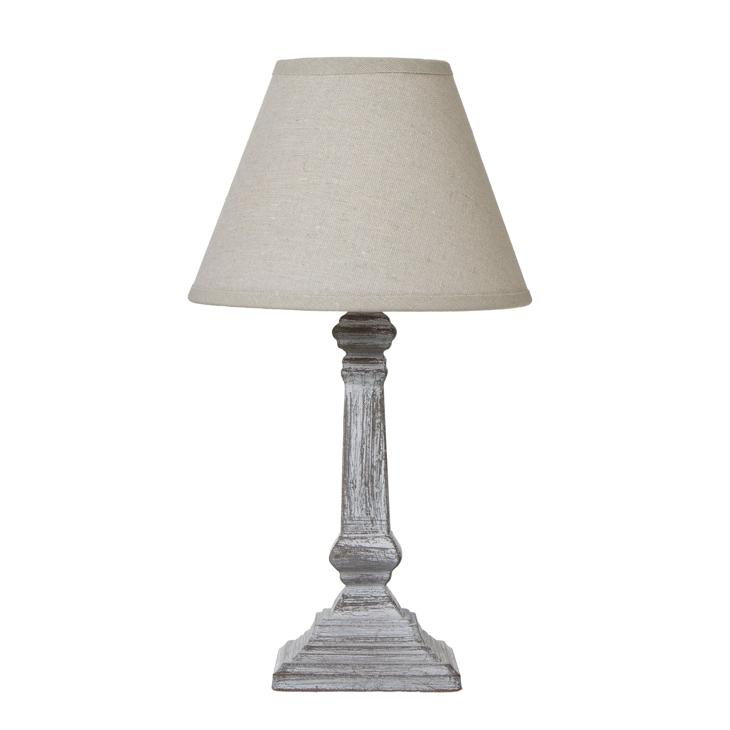Halo Capsa Column Table Lamp With Linen Shade
