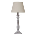 Halo Dunum Column Table Lamp With Linen Shade