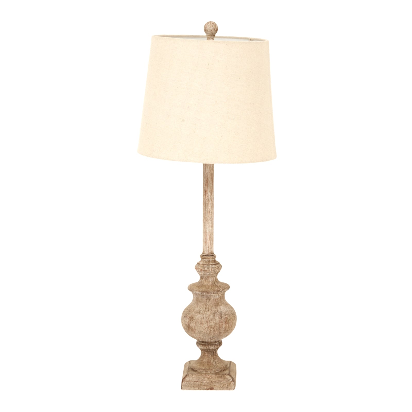 Eclipse Chiaro Candlestick Table Lamp With Linen Shade