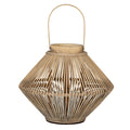 Lumen Cone Wicker Lantern With Glass Holder
