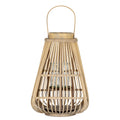 Aurora Large Peardrop Wicker Lantern With Glass Holder