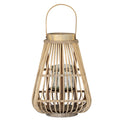 Ember Medium Peardrop Wicker Lantern With Glass Holder