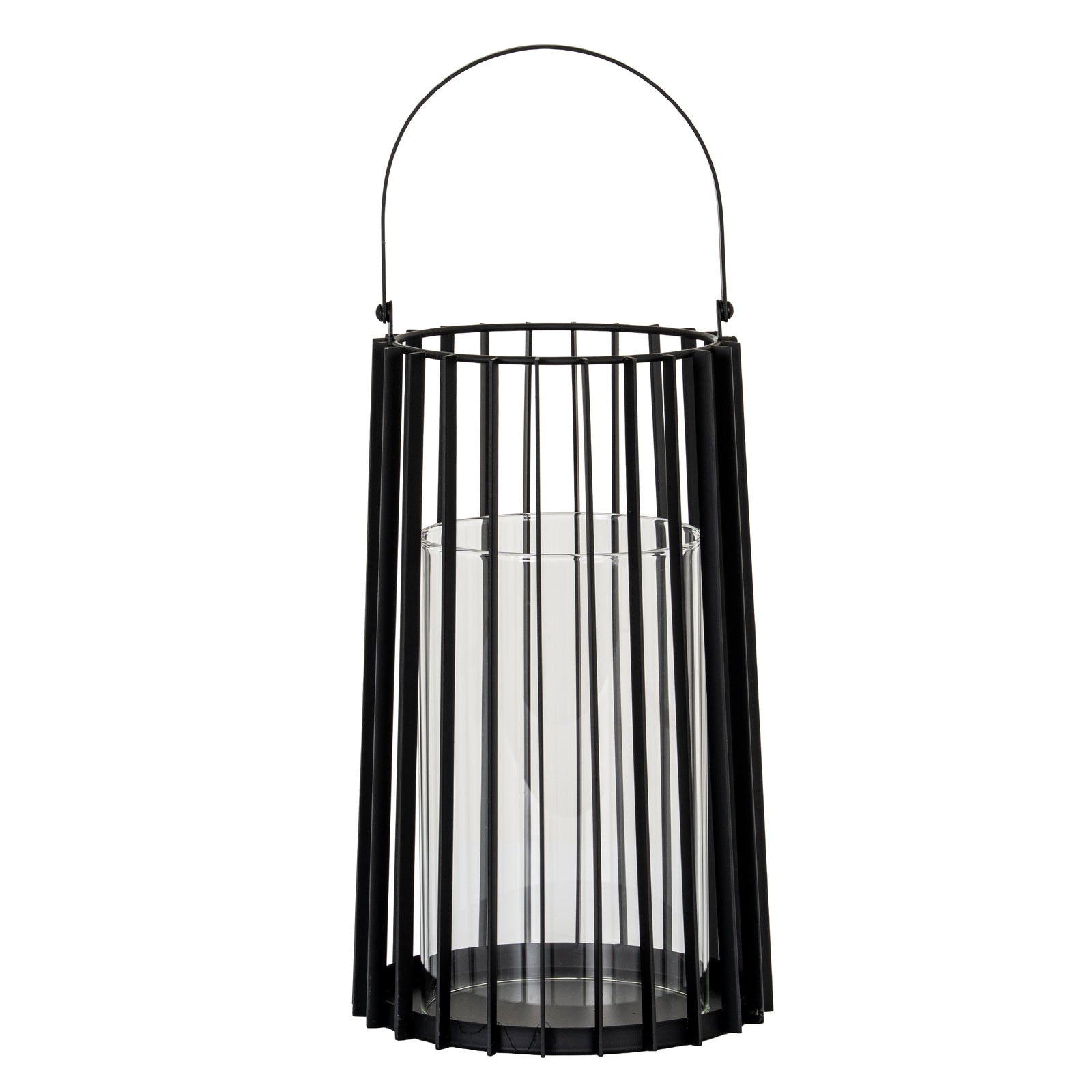 Halo Lynk Large Lantern With Handle And Glass Candle Holder