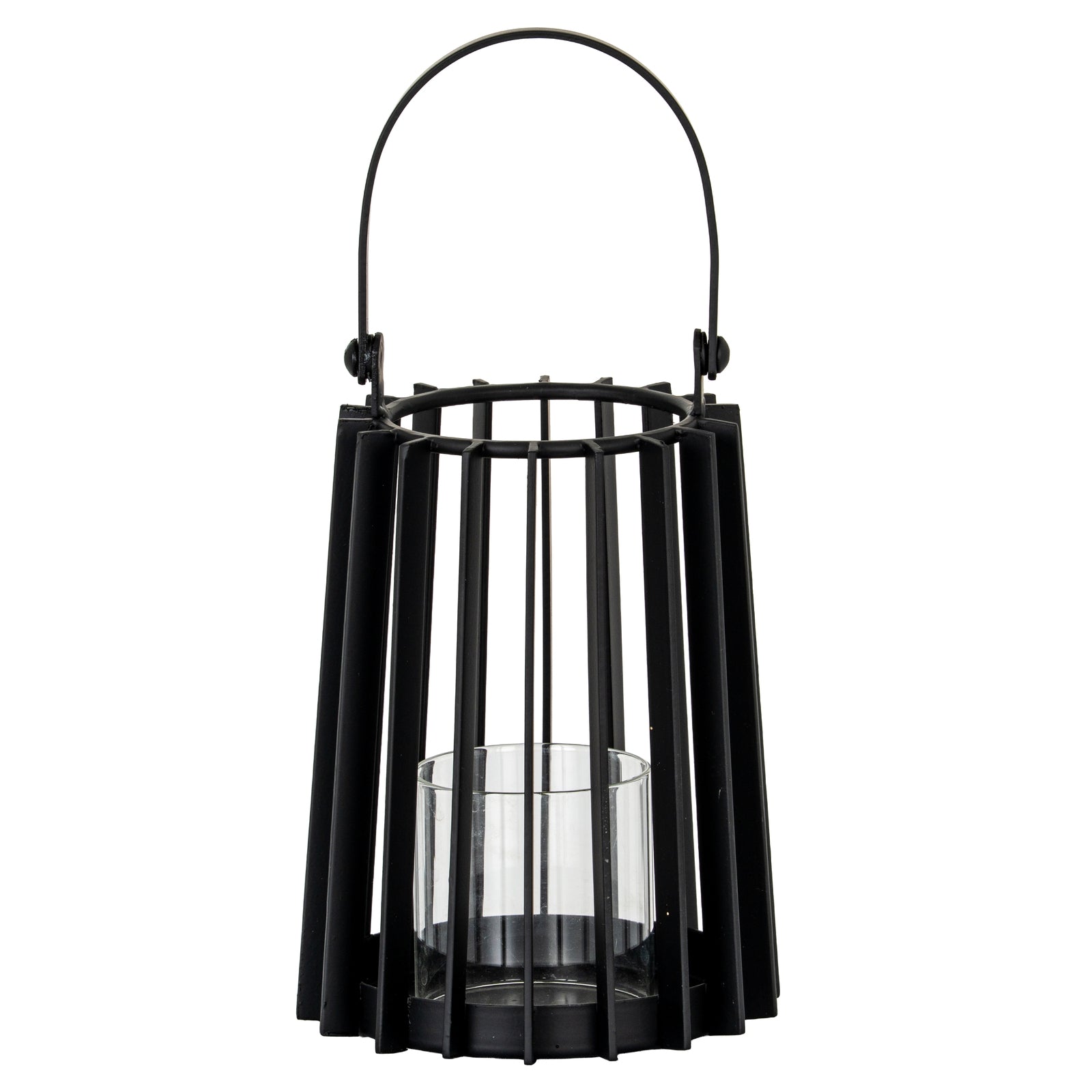 Nova Lynk Small Lantern With Handle And Glass Candle Holder