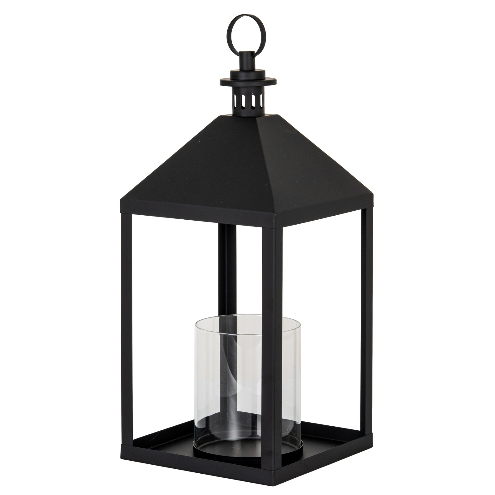Halo Astra Large Lantern With Glass Candle Holder