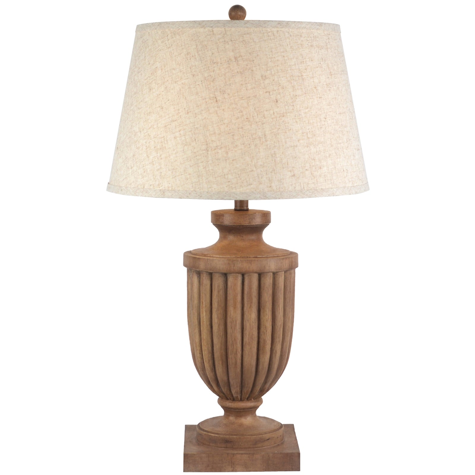 Lumen Tassora Table Lamp With Edged Linen Shade 75cm