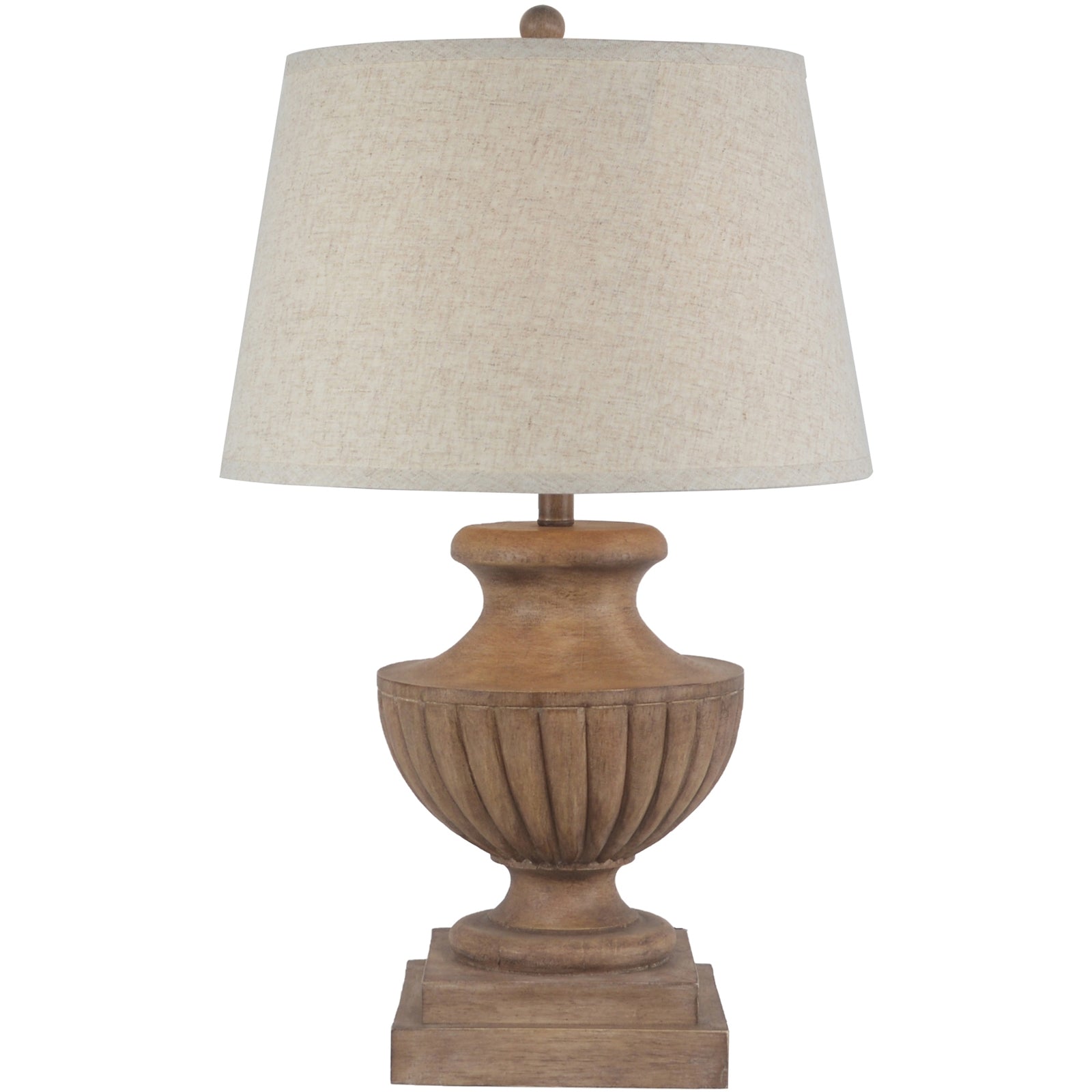 Aurora Marbelle Table Lamp With Edged Linen Shade