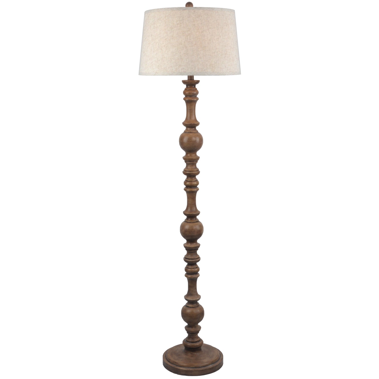 Aurora Seraphia Floor Lamp With Edged Linen Shade