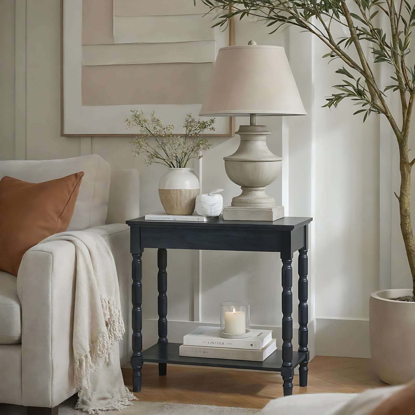 Aurora Montara Table Lamp With Linen Shade