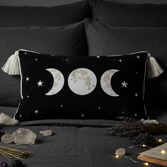 Rectangular Triple Moon Cushion 25cm