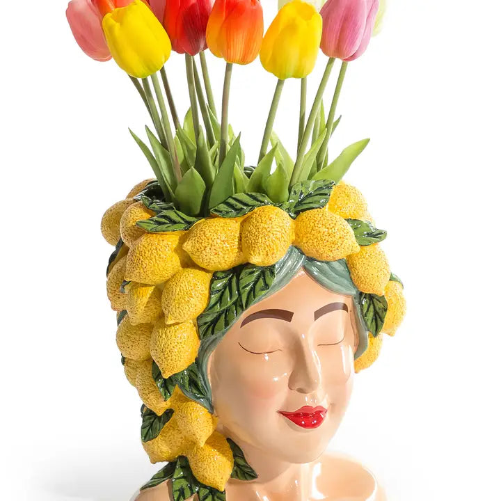 Lady Lemon Bust Vase 29cm
