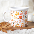 Autumn Leaves and Pumpkins Mug