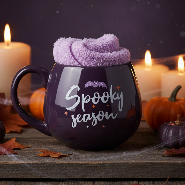 Spooky Season Mug and Socks Set