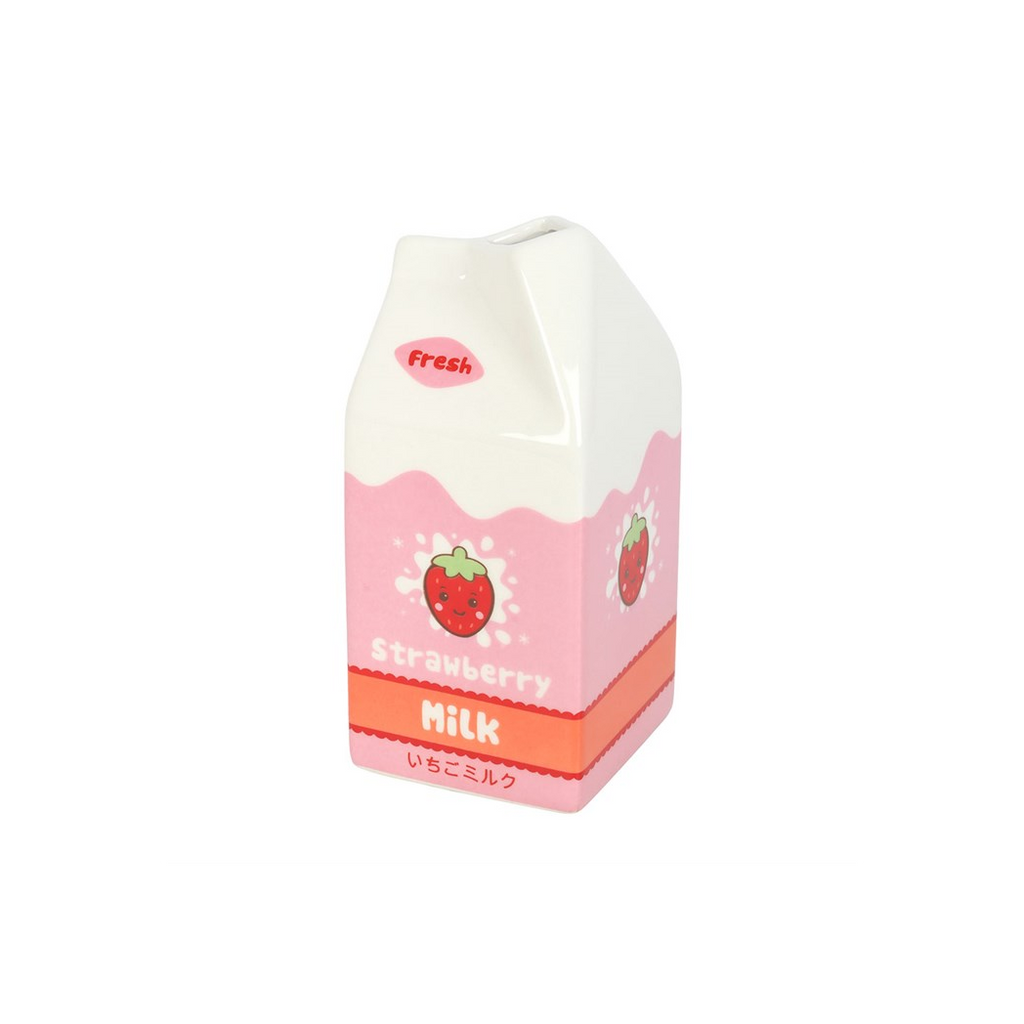 Strawberry Milk Carton Flower Vase 14.5cm