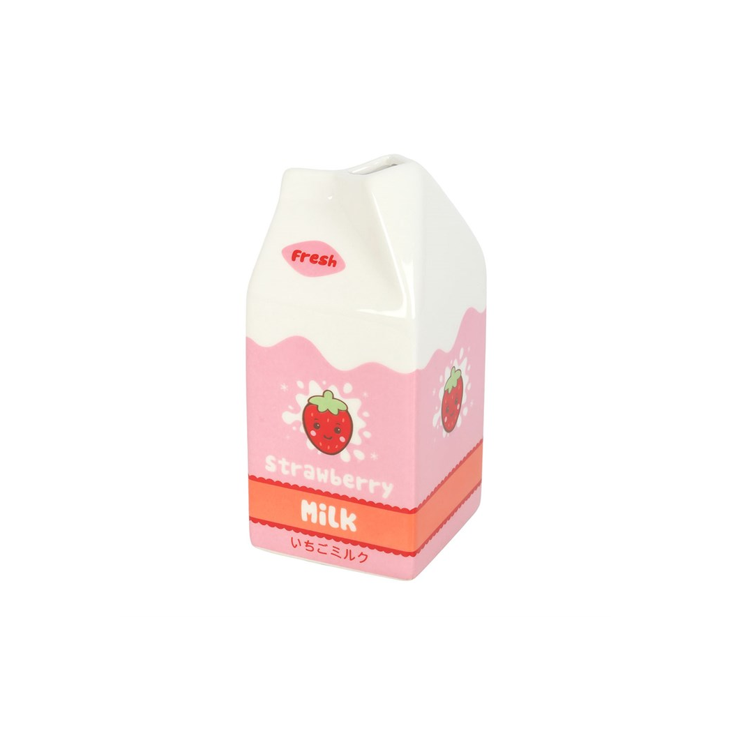 Strawberry Milk Carton Flower Vase 14.5cm