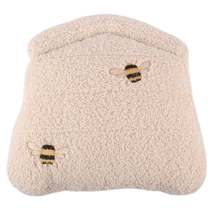 White Beehive Boucle Cushion 36cm
