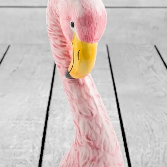 Small Ceramic Pink Flamingo Head Vase 25.5cm