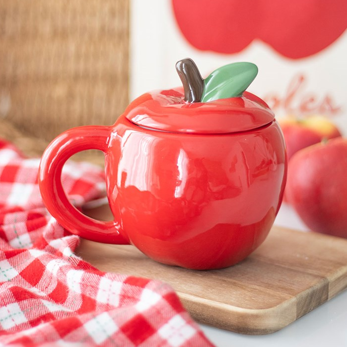Apple Shaped Lidded Mug
